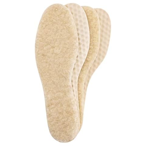 Bama Warm Komforteinlegesohle aus reiner Wolle für besonders kalte Wintertage, Unisex Wärme Einlegesohle, für feste Winter Schuhe 2 Paar Cover