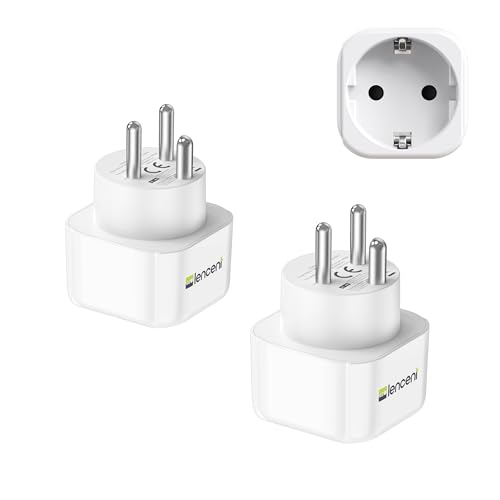 LENCENT 2 Piezas Adaptador Enchufe DK Tipo K de España a Dinamarca,