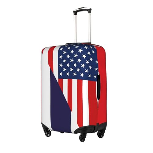 Travel Luggage Cover America Flag And Thailand Flag Fashion Washable Baggage Suitcase Protector Fit For Luggage X-Large2