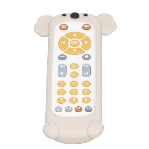 Alomejor Juguete de Control Remoto para bebé, Simulación Musical Educativa, Control Remoto de TV Infantil con Mordedor de Silicona para Aprender Formas, Colores y (Funda Koala y Mando a Distancia