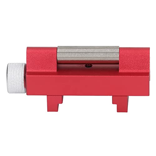 Guía de Afilado Fija para Formones y Gubias, Soporte Honing Guide en Aluminio Rojo y Plata - Ajustable con Rodillo Deslizante, Resistente a la Oxidación para Uso en Piedras
