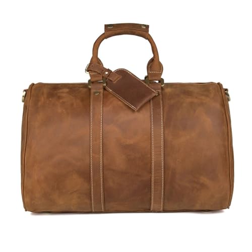 European and American retro leather luggage bag large capacity portable travel bag storage bag(2)4