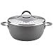 Circulon 83910 Radiance Hard Anodized Nonstick Casserole Dish/Casserole Pan with Lid - 5.5 Quart, Gray