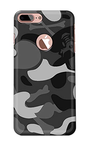 Image of Printed Hard Back Cover Case for Apple iPhone 7+ Plus Logo | iPhone 8+ Plus Logo Back Cover (Army Pattern) -1302