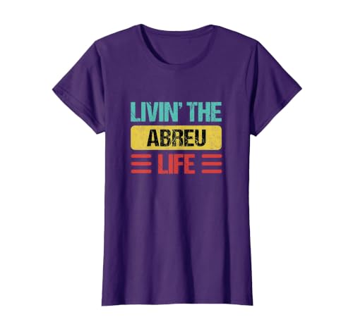 Abreu Name T-Shirt, Women, Purple, Large
