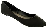 Shoes 18 Womens Ballerina Ballet Flat Shoes Solids & Leopards Potol Black Canvas 10