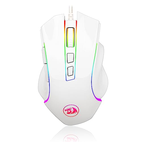 Redragon MOUSE GAMER GRIFFIN BRANCO COM LED RGB - M607W, UNICO