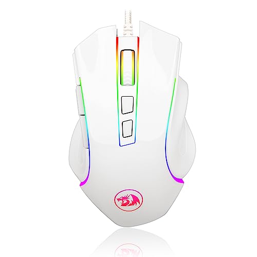 Redragon MOUSE GAMER GRIFFIN BRANCO COM LED RGB - M607W, UNICO