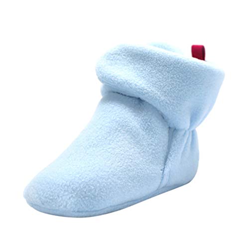 Happyyami 53g Warm Sock Shoes Grippers Cozy Fleece Slippers for Boy Girl Lightweight Boy Girl Prewalker Footwear Light