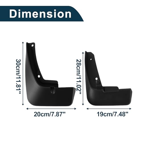 Image of Mud Flaps Splash Guards for Volkswagen TALAGON 2021-2023 W /Mount Accessories Mud Guards Front and Rear 1 Set