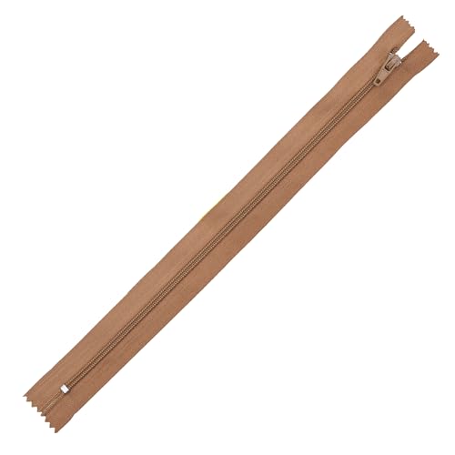 Image of Mandala Crafts 85 PCs Tan Assorted Lengths Nylon Zippers for Sewing