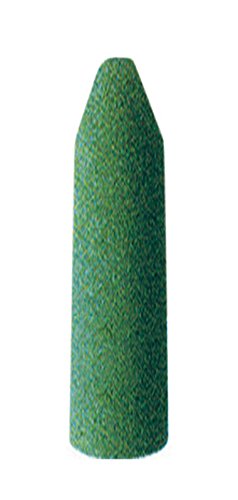 Dedeco 0048 Rubberized Abrasive Points, Silicon Carbide, Medium, 1" x 9/32", Green (Pack of 100)