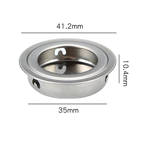 BOZONLI 20 Pack Stainless Steel Hidden Handles Sliding Door Cabinet Drawer Knob φ35mm Round Recessed Flush Pull (Flat Plane) - Image 2