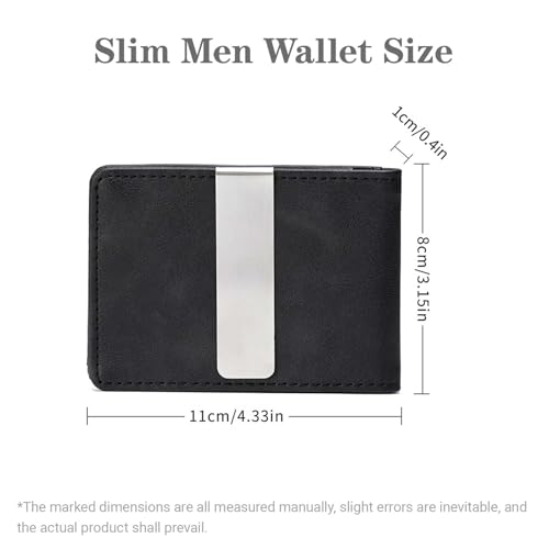 Men Wallet Slim Credit Card Holder Money Clip with Multiple Cards Slots, Credit Card Wallet for Men Ideal Gift Perfect Business or Leisure (Style 2, Khaki)2