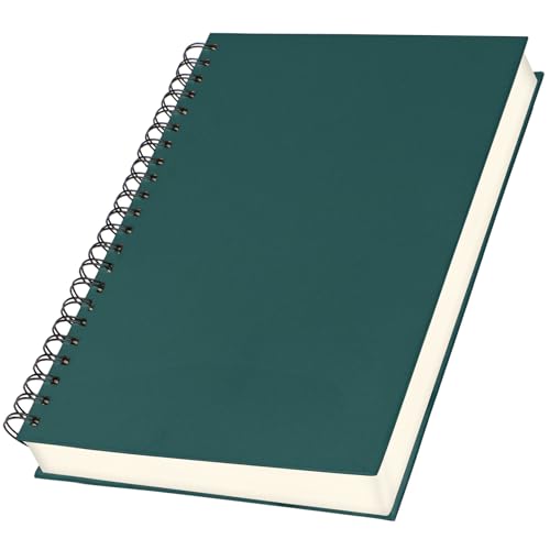 Yarotm Quaderni a Spirale A4 - Quaderno A4 Puntinato - Verde Scuro Taccuino Appunti - 21x28.5cm Quaderno Puntinato 5mm - 240 Pagine Block Notes A4 - Notebook Spirale Copertina Rigida