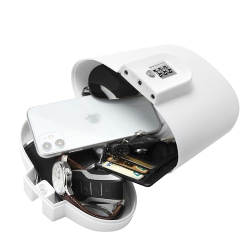 CENPEK Portable Safe, White, 1.5L, ABS Material, Mechanical Code Lock, Suitable for Travel Sports, Shopping - Image 3