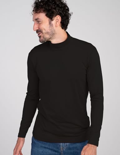 LAPASA Mens Thermal Underwear Top Fleece Mock Neck Long Sleeve Shirt Base Layer Undershirt Lightweight Midweight M102/M1234