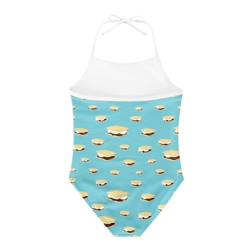 Ancient Egypt Gods Girls One Piece Swimsuits Beach Bathing Suit Little Kids Cute Quick Dry Swimwear 1-10 Years2