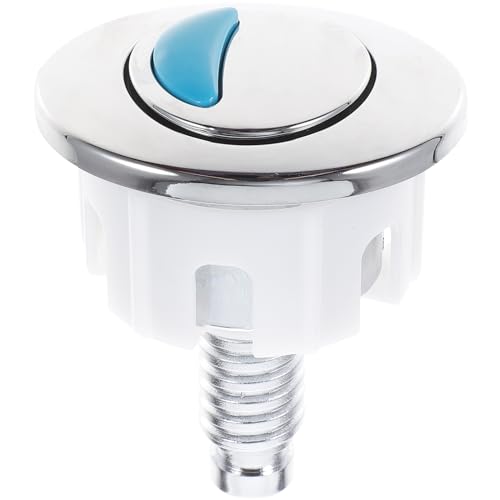 TEHAUX Bouton Poussoir Double Chasse Oval pour Réservoir WC - Remplacement Universel Facile À Installer sans Outil pour Toilettes Familiales Et Hôtelières 2.76X2.36X1.77 Pouces