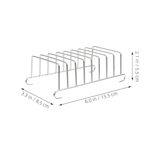 TOYANDONA Edelstahl Air Fryer Toast Rack Zubehör Luftfritteuse Grillrost Für Heißluftfritteuse Backen Dampfgaren Camping 6.10X3.35X2.16In