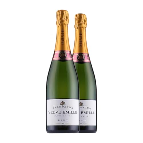 Veuve Emille. Cuvée Privée Brut Champagne 75 cl Espumoso blanco (Caja de 2 Botellas de 75 cl)