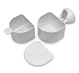 Changing Lifestyles Safe-Er-Grip Denture Bath Tray, White, 1 Count