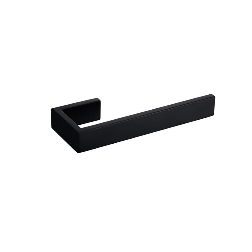 Porte-serviettes noir mat et matériel de salle de bain au design épuré