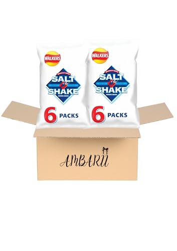 AMBARII Walkers Salt and Shake Potato Crisps, 25g Bags, 6-Count, 2 Pack image 2