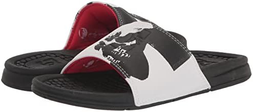 DC Men's AW Bolsa SP Skate Shoe Slide Sandal, White/Black/RED, 14 | Image 6