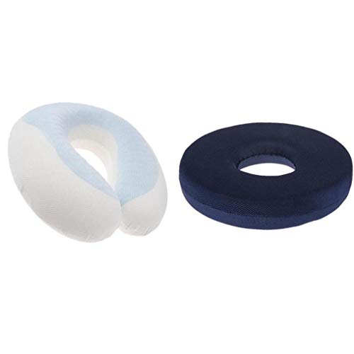 Baoblaze Ortopédico Assento De Cadeira Cóccix Almofada De Espinha De Memória Kit De Almofada De Resf