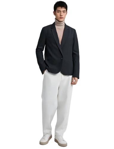 Men's Notch Lapel Blazer One Button Suit Jacket Formal Party Tuxedo Coat