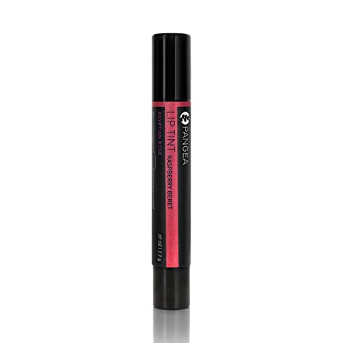 Pangea Organics Lip Tint | Raspberry Beret | Best Hydrating Lip Care | Natural Beeswax Lip Balm | Organic Lip Moisturizer | Gluten-Free | Non-GMO