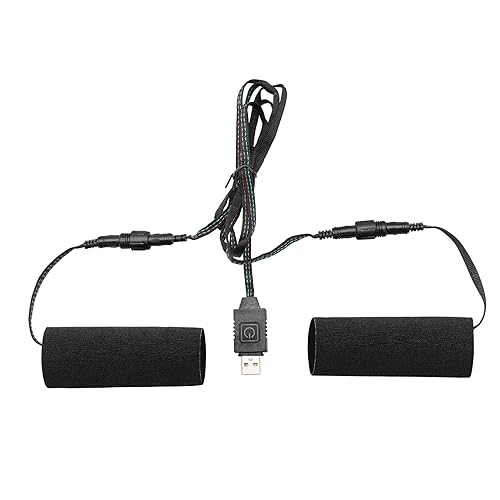 Heating Grips Motorcycle Bicycle Handle Heating Overgrips Smart 6 Modes Temperature Control USB Heated Grip Covers 5V Motorcycle Heated Hand Bar Handlebar Warmer with Tie Bands