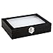 Juvale Insect Display Case - 8 x 6 x 1.8 in, Black - Glass Top & Removable Foam Pinning Board - Bug Display Box & Specimen Case for Butterflies, Moths & Other Insects