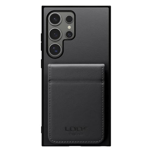 LOOF BASIC-SHELL SLIM CARD �{�v �J�[�h�z���_�[ �܂�ڃM�~�b�N �X�}�z�P�[�X for Galaxy S24 Ultra �p �P�[�X �J�o�[ �J�[�h���[ �w�� �X�g���b�v�z�[�� �J�[�h���� �V�F�� �w�ʎ��[ �J�[�h�P�[�X ���^ �X