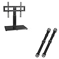 PERLESMITH Swivel Universal TV Stand&TV Anti-tip Straps PSTVS02&PSAS1