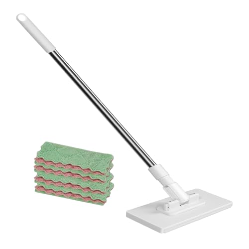 Tuxuseo Fregona De Trapo,Mopa Mini con Recambio De Tela | Herramienta Plana Y Pequeña para Eliminar Polvo Y Pelusas De Mascotas - Limpieza Hogar Bano Sala