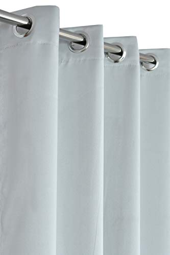 Image of Premium Blackout Solid Curtain for Home 100% Opaque Curtains for Long Door 9 Feet,Pack of 2,Light Grey