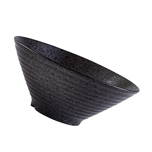 POPETPOP 1pc Creative Japanese Style Ceramic Ramen Bowl Retro Design Versatile for Rice Noodles Desserts for Home Restaurant Use Easy to Clean Elegant Tableware