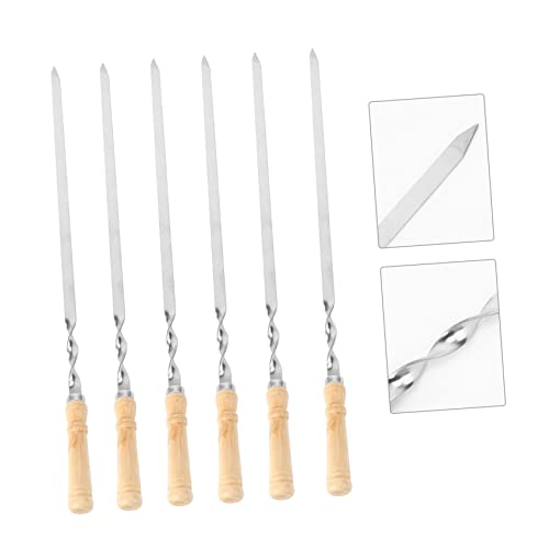 YARNOW 18 Pcs Piquenique Shish Kebob Garfo Fogueira Frango Vegetal Ao Ar Livre Ferramentas Cm Assar