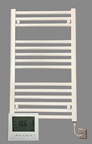 Greenedhouse Milano - Toallero eléctrico plano (400 mm de ancho x 800 mm de alto), color blanco Cover