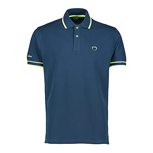 Polo uomo due bottoni Siry Work Baci&ABBRACCI Polo Uomo BAM1421-95% Cotone 5% Elastan (M, Oltremare)