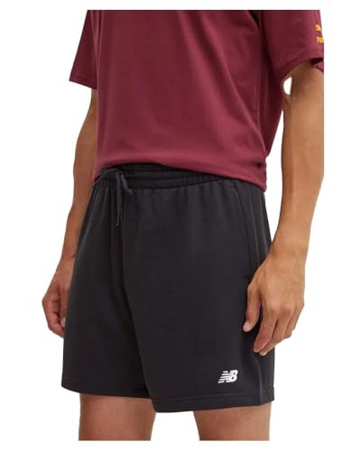 Shorts New Balance Homme Noir Taille L, vêtement de sport en coton molletonné Sport Essentials 7"