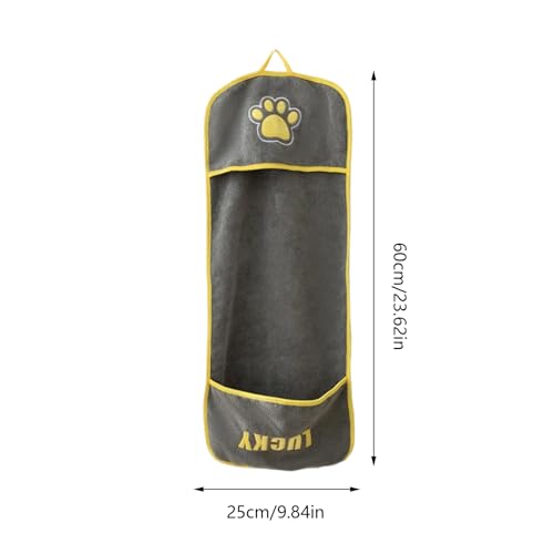 Trockenhandtuch für Hunde – Hundebadetuch mit Eingrifftaschen | Hundezubehör zum Reinigen, Massieren, Pflegen, Baden, Duschen, Badezimmer, tägliche Pflege, Hygiene, Katzen, Welpen
