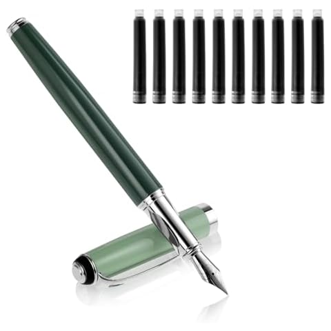 Cobee Metal Fountain Pen with 10 Ink Cartridges Cover