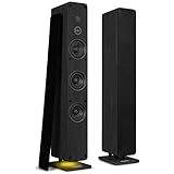 Audizio Arco – Altavoz Bluetooth Potente Torre con Amplificador Incorporado 160W, Entrada óptica, USB, Luces LED, Compatible con TV, proyectores y Altavoz pasivo – Color Negro