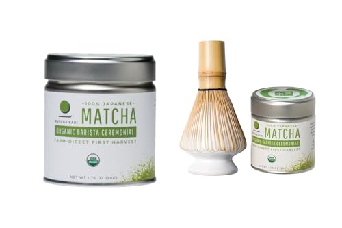 Té matcha barista 50 g con set de té blanco miniatura 1