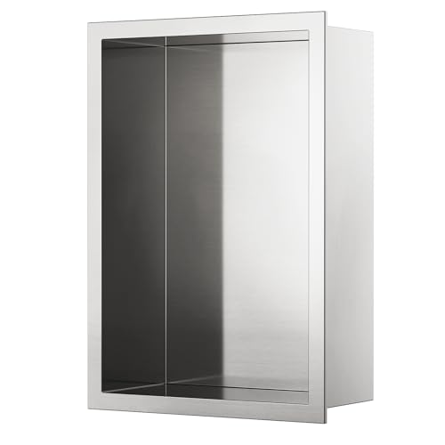 KEOKBON 20x30 x10 cm Nano-Silber Wandnische Dusche Edelstahl Einzelregal...