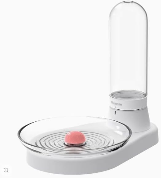 Miniatura 1 de Cheerble Dispensador automático de agua para gatos sin filtro fuentes de agua inalámbricas para mascotas fuentes de agua silenciosas para gatitos y