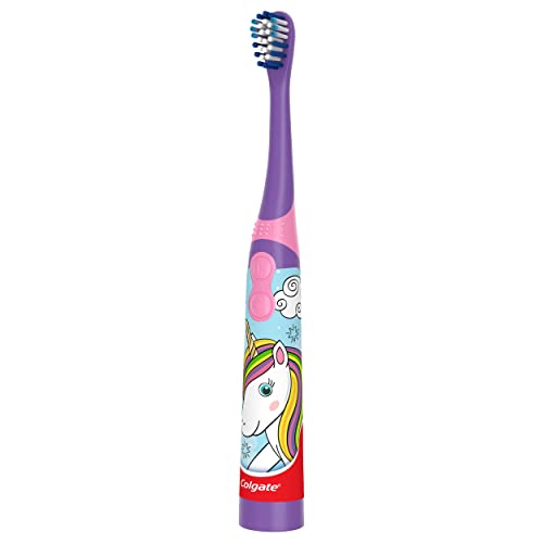 Colgate Kids Battery Powered Toothbrush, Unicorn, Extra Soft Toothbrush, Ages 3 And Up, 1 Pack #TOP2